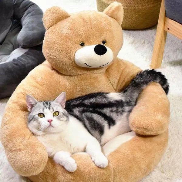 🐶🐱 Teddy bear pillow cat and dog beds