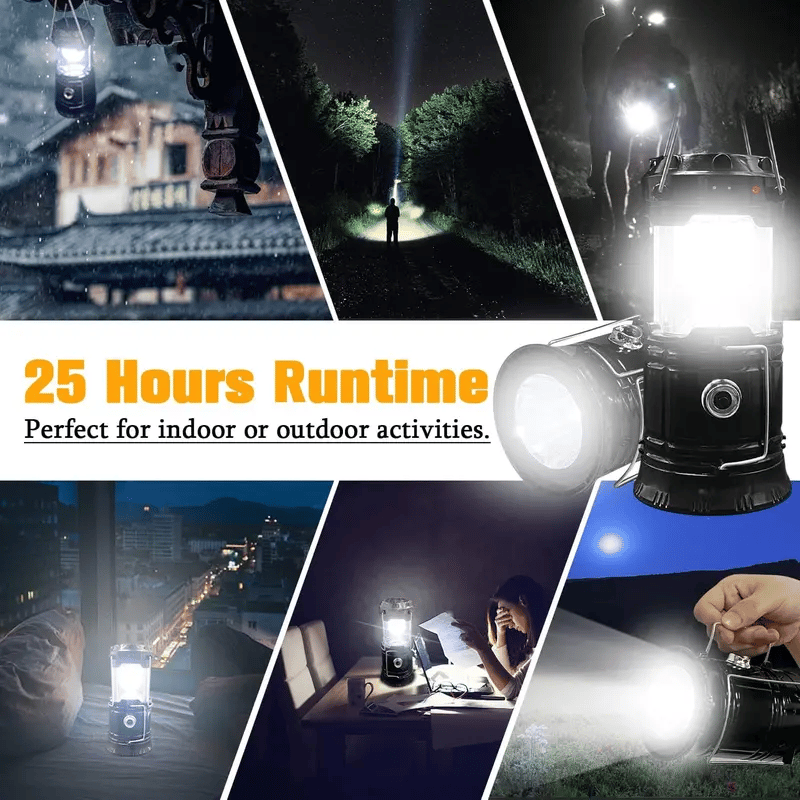 Collapsible LED Camping Lanterns Lightweight Waterproof Solar