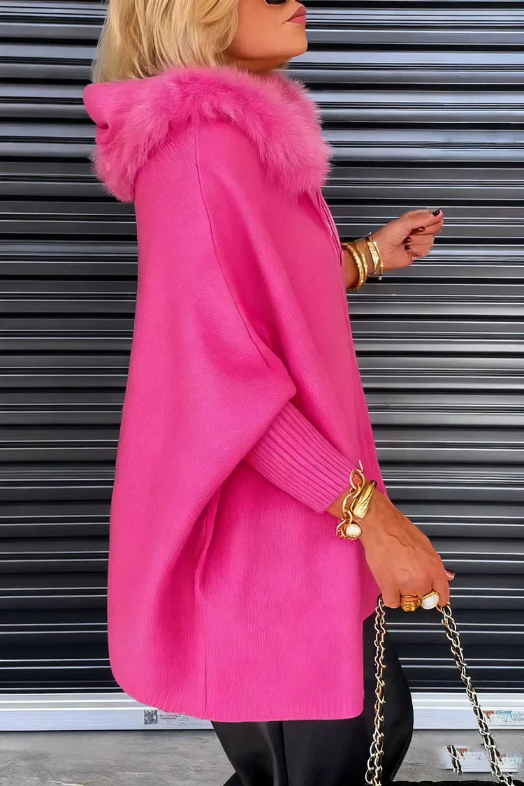 Women's solid color casual coat with fur collar 🔥 Plenty of stock, buy now!