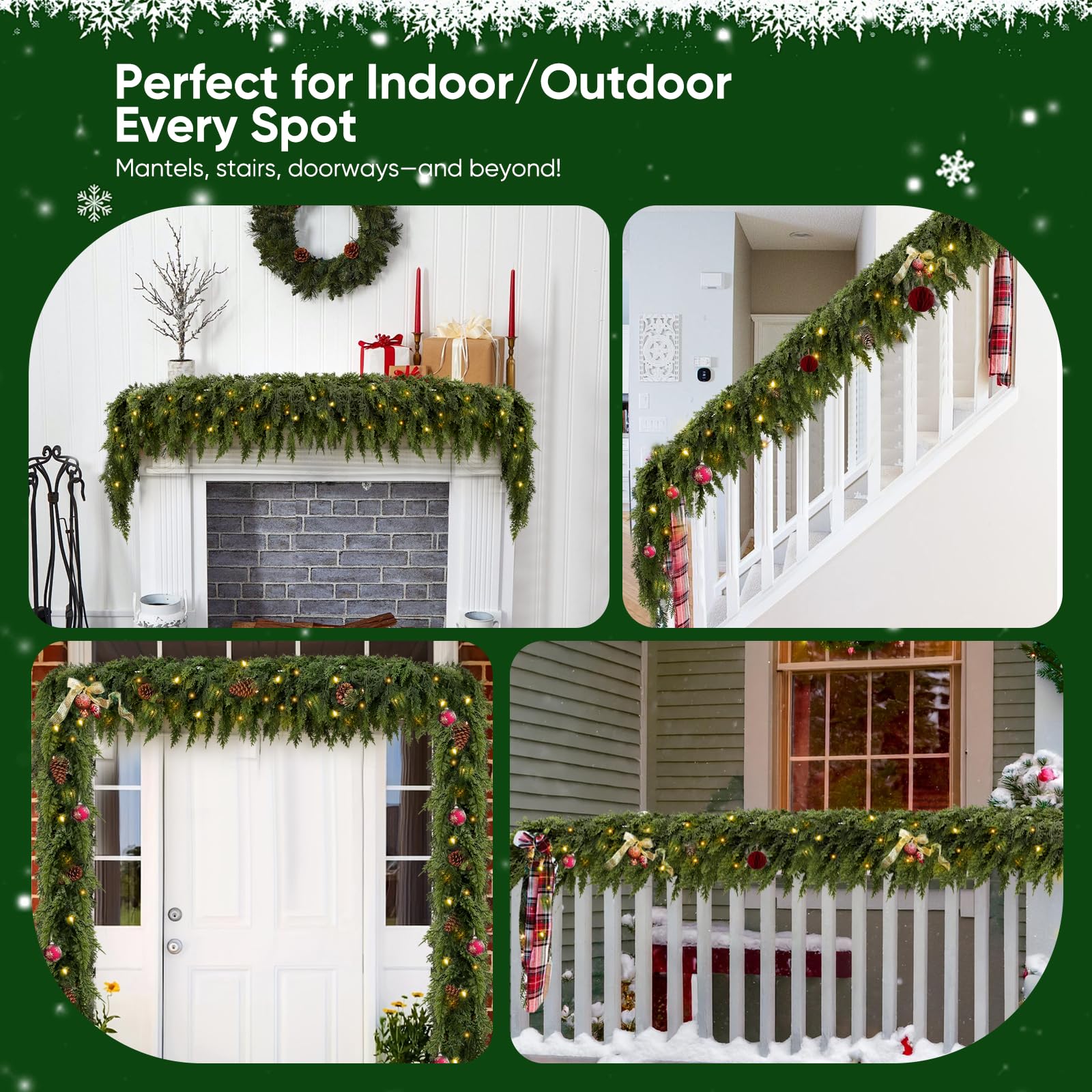 🏆HOT SALE💥 Pre-lit Christmas Cedar Garland