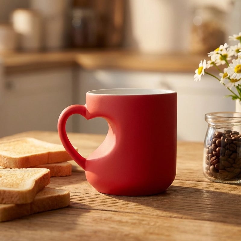 🔥Buy More Save More💖Heart-shaped Color-changing Ceramic Mug🎁
