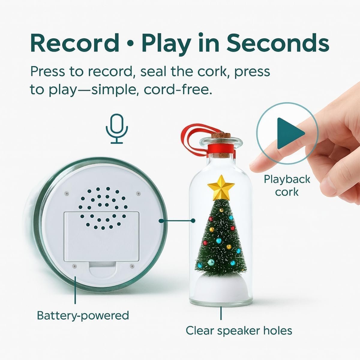 🎅🌲 Forever Voice Recordable Christmas Tree Bottle(Buy 2 Free Shipping)