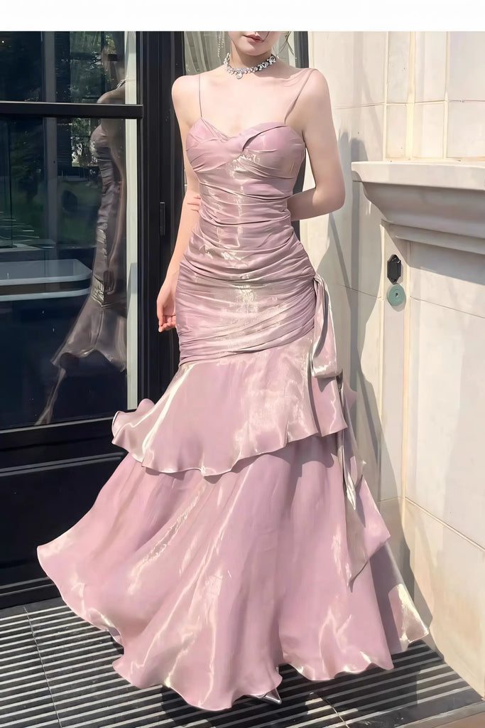 Shimmering Blue Mermaid Maxi Dress – Elegant Birthday & Evening Party Gown