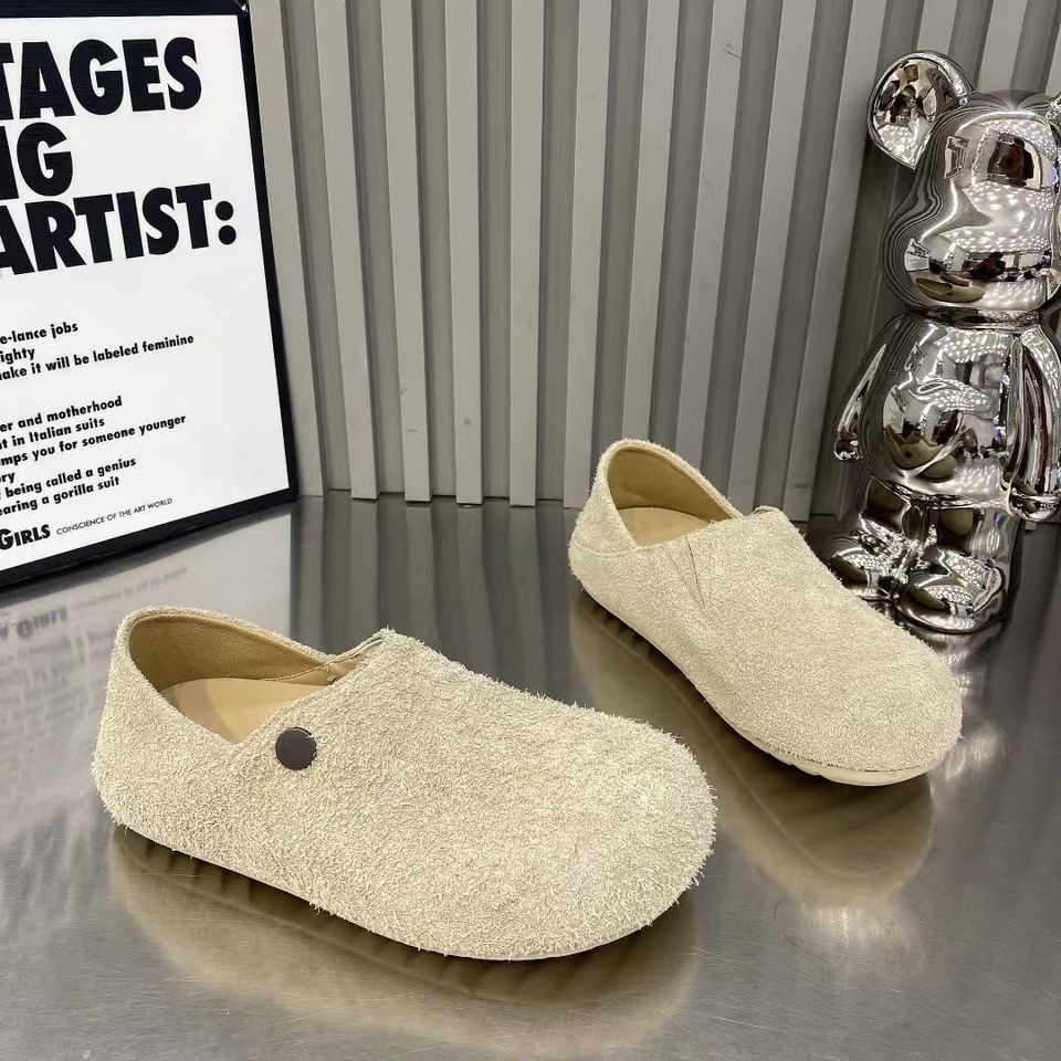 Women’s Birken-Style Loafers – Slip-On Two-Way Suede Casual Shoes