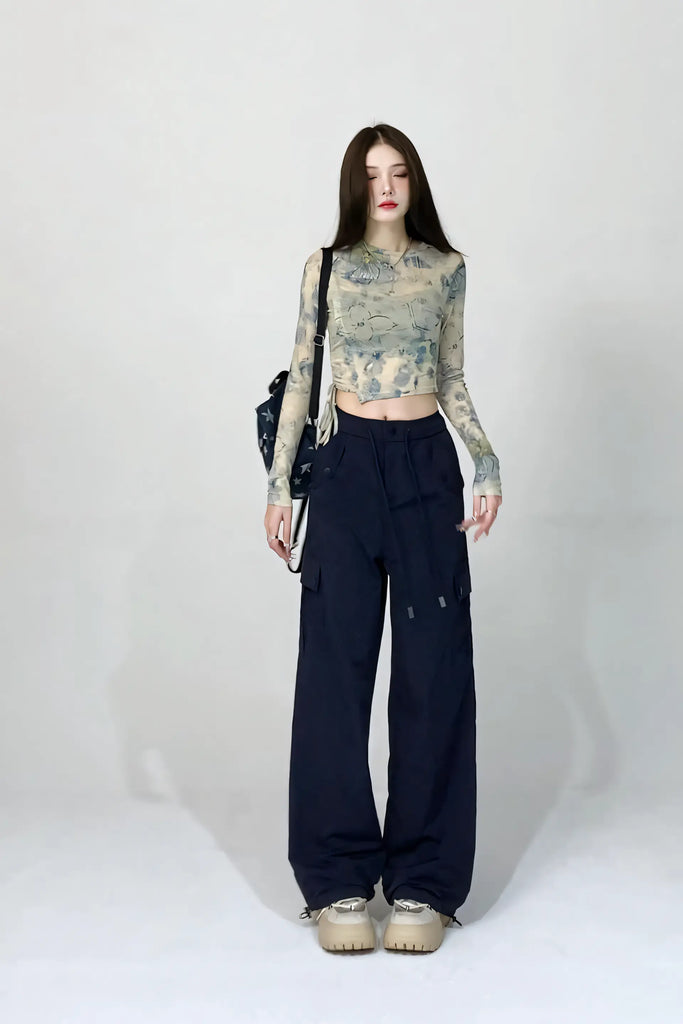Women’s High-Waist Cargo-Inspired Wide-Leg Pants – Lightweight Quick-Dry Trousers (Summer 2025)