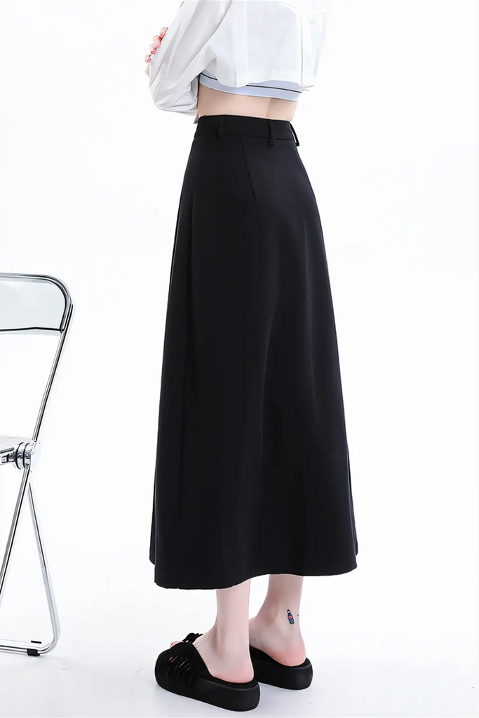 Women’s Midi Pleated Skirt – High-Waist A-Line Skirt 2025 Autumn/Winter