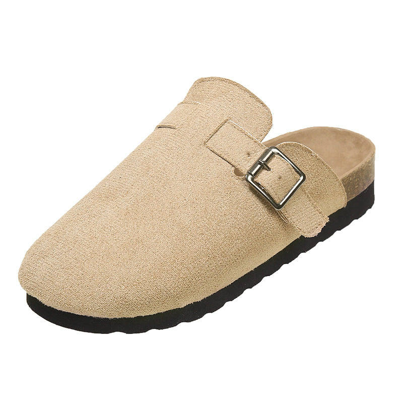 Women’s Bow Mule Flats – Closed-Toe Slip-On Summer Sandals