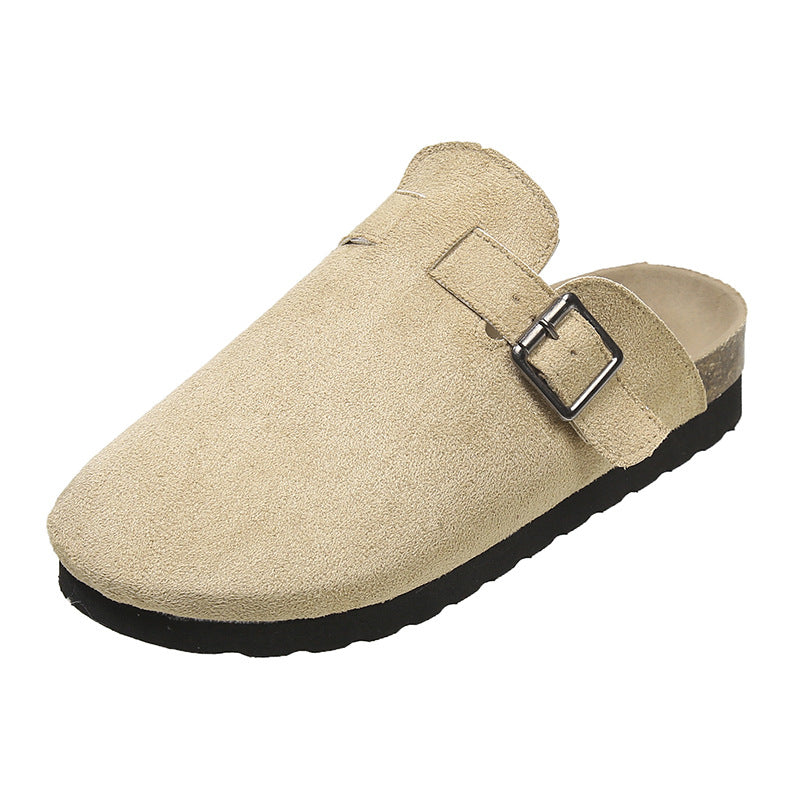 Women’s Bow Mule Flats – Closed-Toe Slip-On Summer Sandals