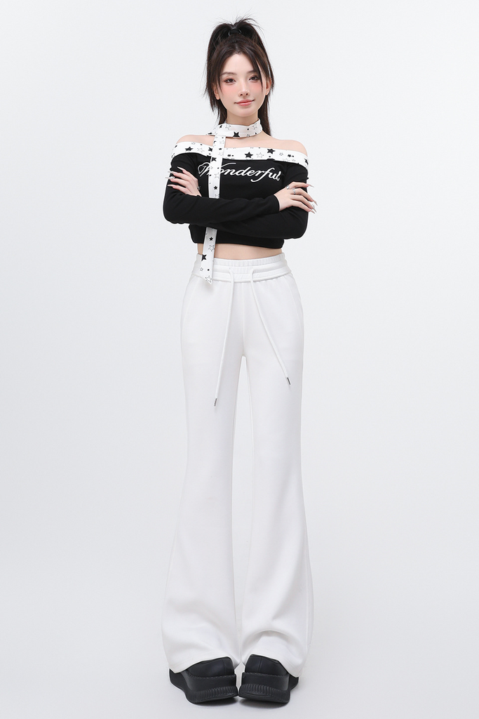 Women’s Coffee Flared Yoga Pants – High-Waist Slimming Casual Sweatpants