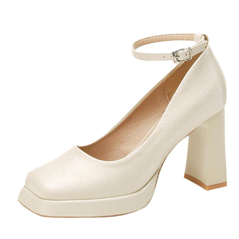 Women’s Mary Jane Platform Heels – Chunky Heel Bridal & Bridesmaid Pumps