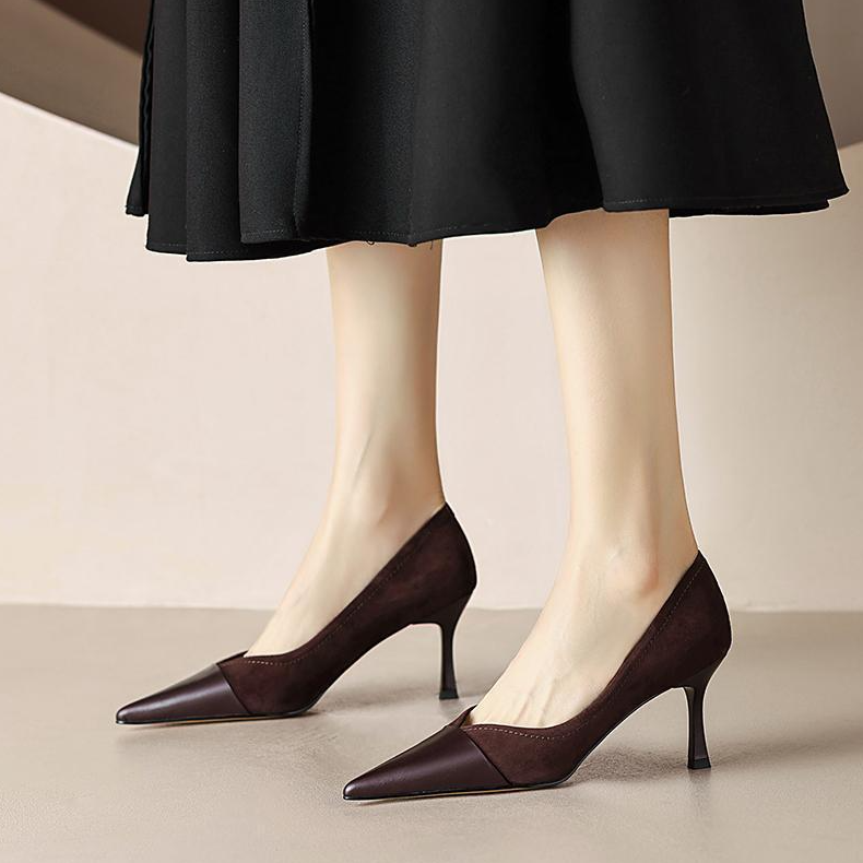 Women’s Pointed-Toe V-Cut Pumps – Slimming Stiletto Heels