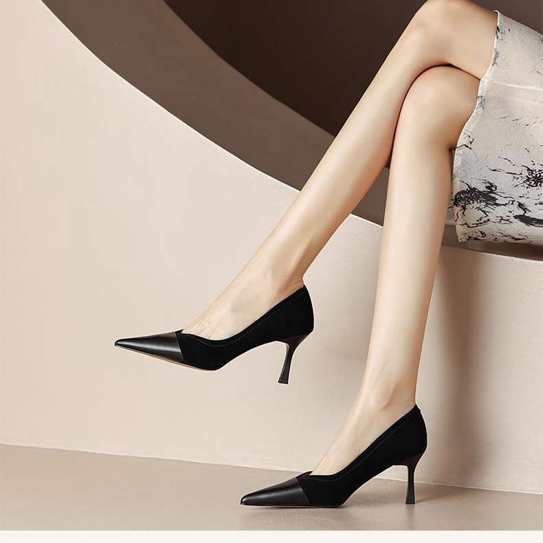Women’s Pointed-Toe V-Cut Pumps – Slimming Stiletto Heels