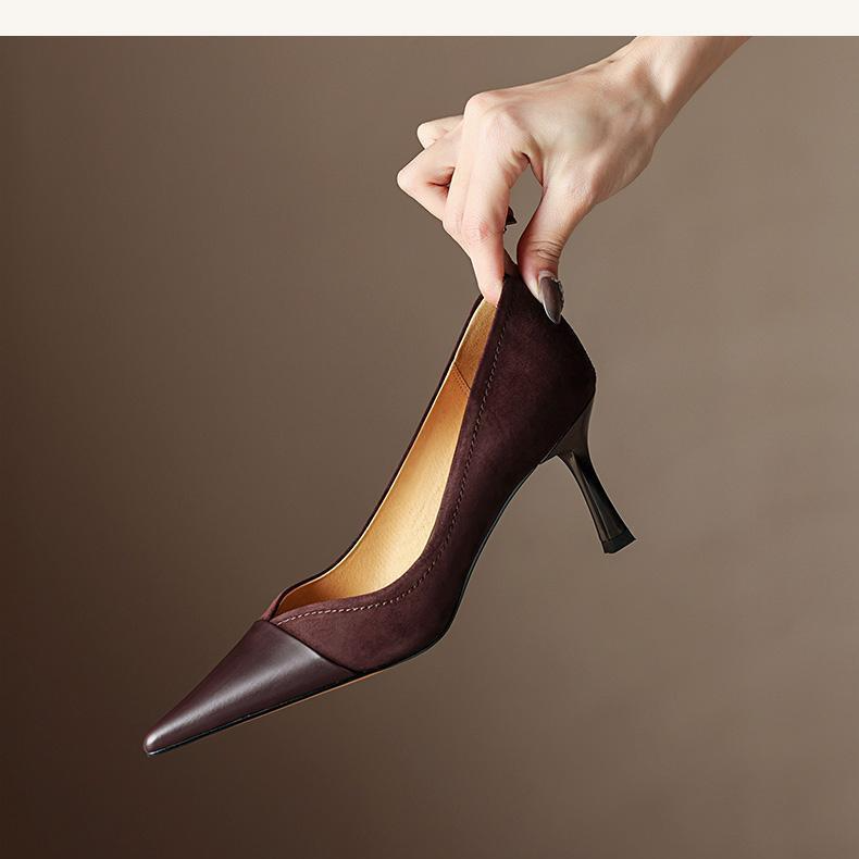 Women’s Pointed-Toe V-Cut Pumps – Slimming Stiletto Heels