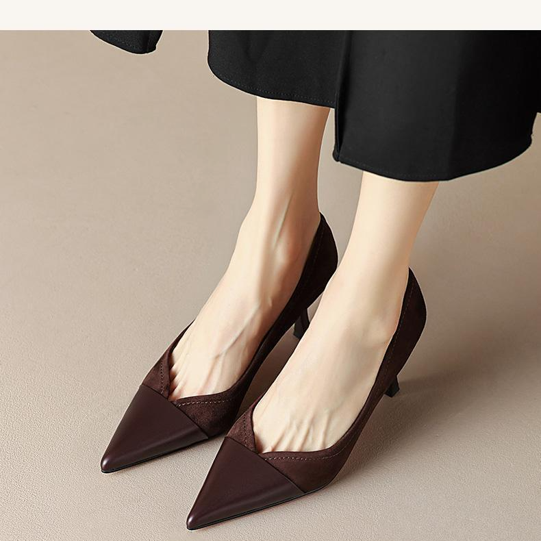 Women’s Pointed-Toe V-Cut Pumps – Slimming Stiletto Heels