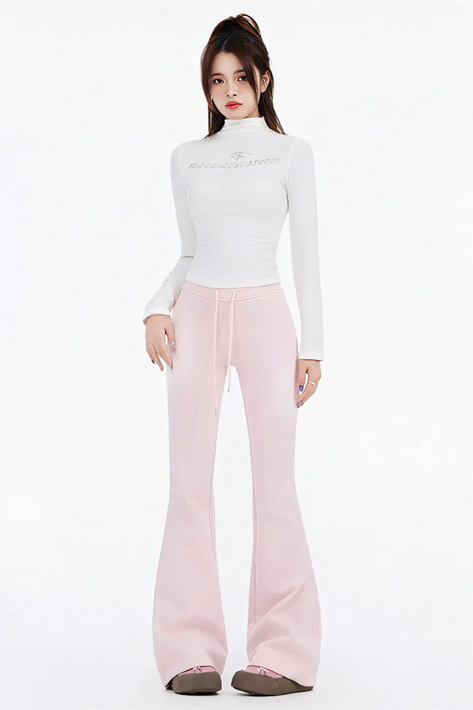 Women’s Vintage Cement Gray Flared Sweatpants – Cotton Yoga & Lounge Pants