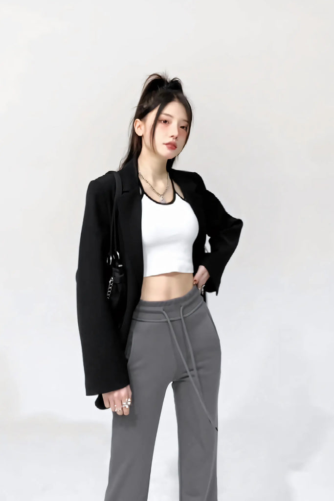 Women’s Vintage Cement Gray Flared Sweatpants – Cotton Yoga & Lounge Pants