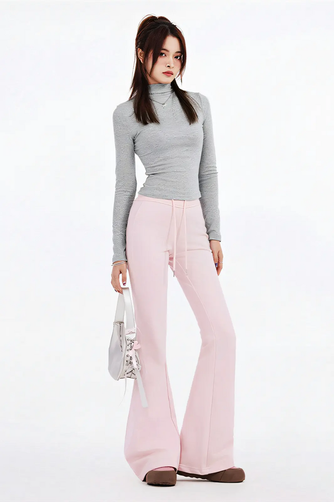 Women’s Vintage Cement Gray Flared Sweatpants – Cotton Yoga & Lounge Pants