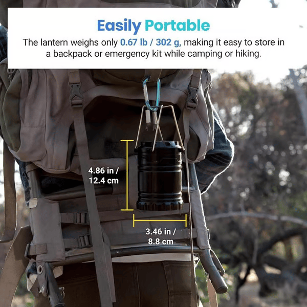 Collapsible LED Camping Lanterns Lightweight Waterproof Solar